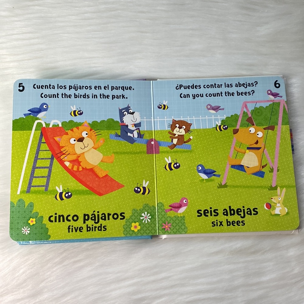 Baby/Toddler/Children Bilingual Board Book Spanish & English "First Numbers" - Picture 7 of 7